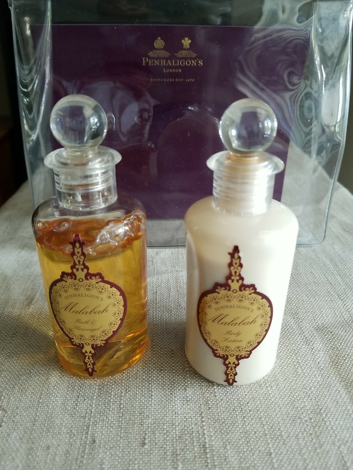 Penhaligon's Quercus or Malabah Travel Set Body Lotion and Bath & Shower Gel eBay