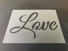 Love 1 Stencil 10mm or 7mm Thick, Crafts, Heart, Writing, Cupid, Valentines.