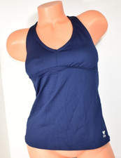 Women's TYR Solid Navy Halter Twist Tankini Top Size 6 NWT
