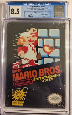 Super Mario Bros CGC 8.5 NES Nintendo Factory Sealed H-Seam (Grade A, 1989 copy)