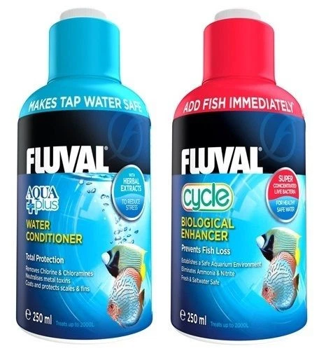FLUVAL AQUAPLUS & CYCLE 500ml BIOLOGICAL WATER CONDITIONER FISH TANK NUTRAFIN