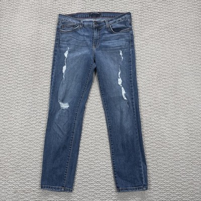 Angry Rabbit Womens Distressed Jeans Size 30/11 Blue Denim Skinny Ankle