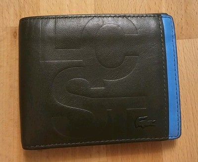 Lacoste Herren Geldbörse Leder Kartenfach Billfold ohne Münzfach RFID