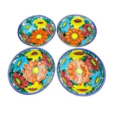 Juan F Guerrero Dolores Hidalgo Salad Bread Plates Mexico Hand Painted Vintage