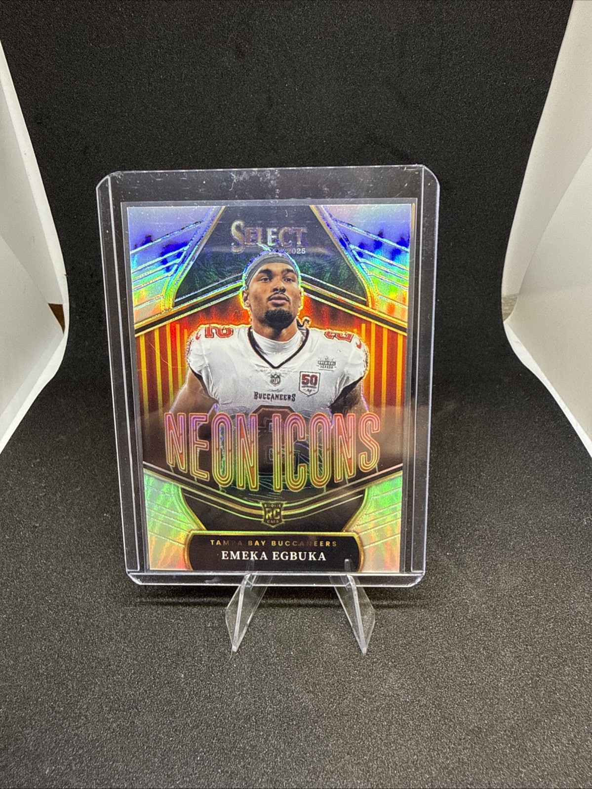 2025 Panini Select Neon Icons Emeka Egbuka Silver #24