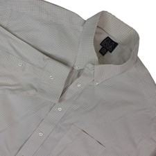 Jos A Bank Dress Shirt Mens 17-35 Beige Travelers Collection Long Sleeve Cotton