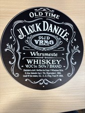 Jack Daniels Whiskey Blechschild Rund 20 Cm Durchmesser Schwarz Neu OVP Whiskey
