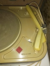 Ancien tourne disque à aiguille en valise THOMSON Ducretet - Label Emmaüs
