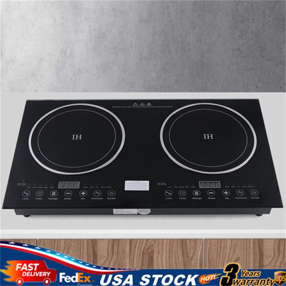 Induction Cooktop 2 Burners Electric Hob Cook Top Stove Ceramic Cooktop 110V New
Opens in a new wind