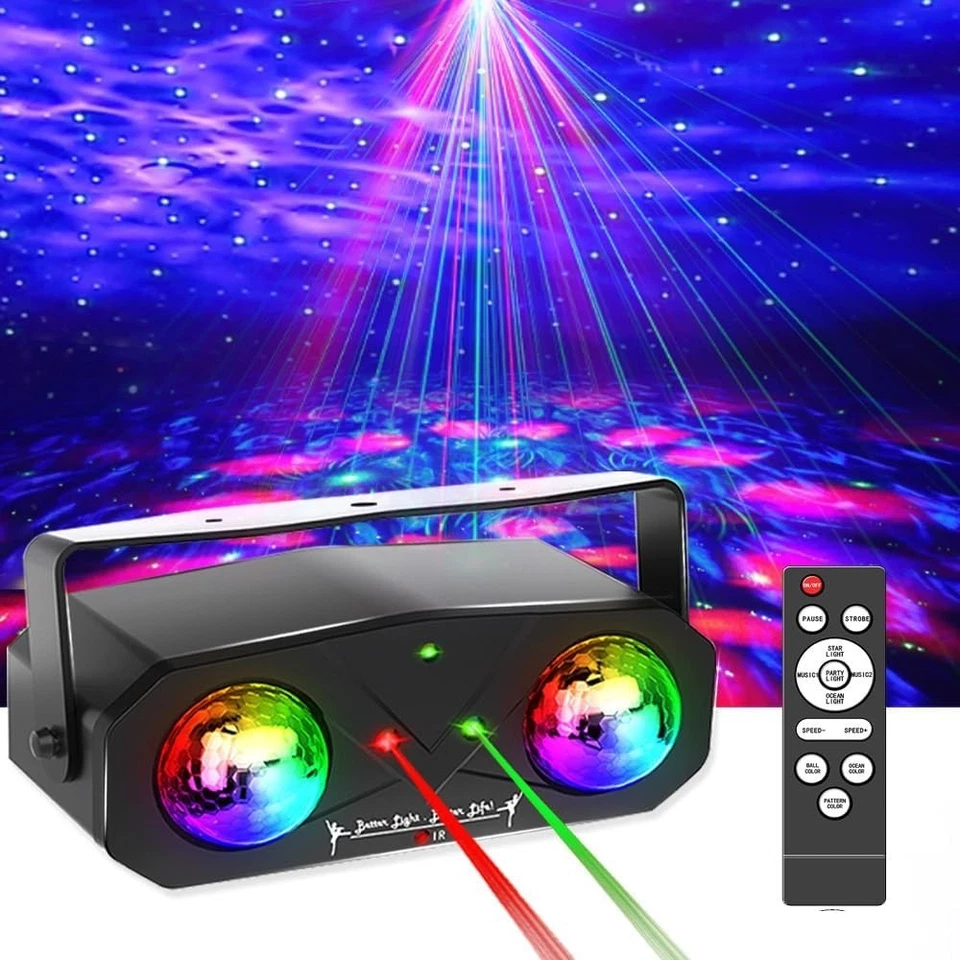 3 in 1 Party Lights Ocean Wave Projector with Remote Control - Image 3 of 4