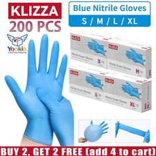 200PCS Nitrile Medical Gloves Powder Free Latex Free Food Grade Disposable Glove