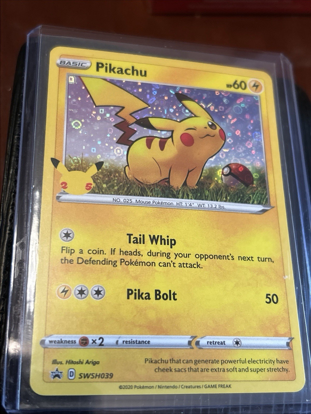 Pokemon Pikachu TCG SWSH039 General Mills 25th Anniversary Holo Promo Card
