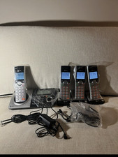 AT&T CL82407 DECT 6.0 4-Handset Cordless 4 Handsets, Silver/Black