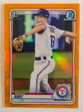 2020 Bowman Draft Sapphire Tekoah Roby Chrome Refractor Orange 1st #/25 Rangers