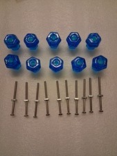 Pomello per armadio cassetto esagonale in vetro Nos vintage estraibile 10 xcond totali.