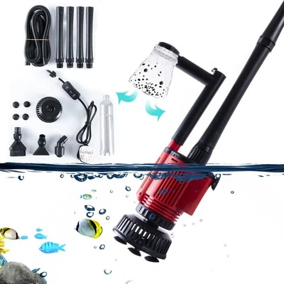 MARKENLOS 6 IN 1 Profi Elektrisch-Aquarium Mulmsauger Sand Kies Bodenreiniger Staubsauger
