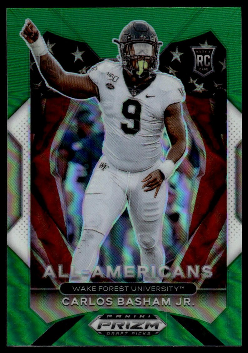2021 Panini Prizm Draft Picks Collegiate Carlos Basham Jr. #197 Green