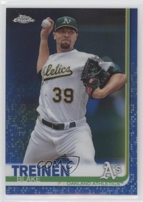 2019 Topps Chrome Blue Refractor 72/150 Blake Treinen #144 mr0