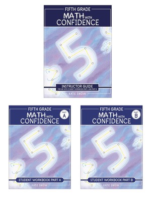 Fifth Grade Math with Confidence Complete Bundle Paperback by Kate Snow