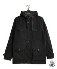 Cappotto con cappuccio BARACUTA Moleskin taglia:40 nero uomo
