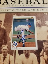 Kevin Brown Signed Autographed Baseball Card All Star Hall Of Fame Gold Glove 