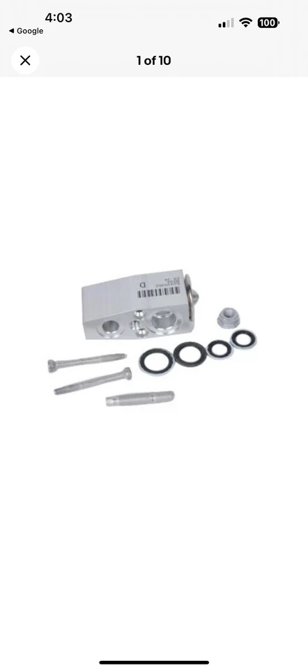Un nuevo kit de válvula de expansión genuino GM 89018980 para Corvette C6 y Cadillac XLR Foto 3 de 3