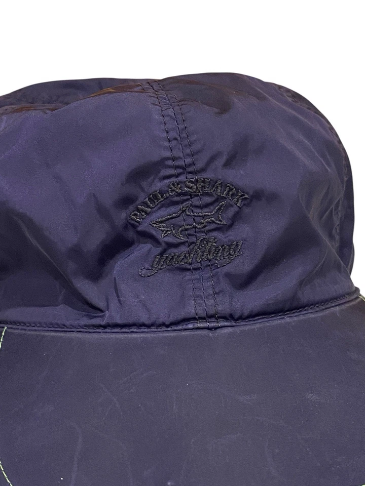 Paul & Shark Yachting Azul/Lima - Poliéster Algodón Forrado Sombrero Ajustable Italia Foto 2 de 4