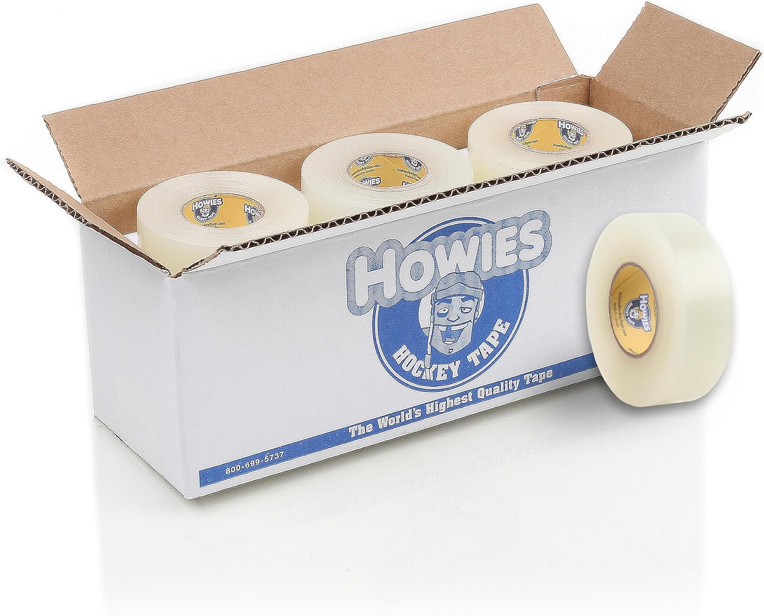 Howies Clear Hockey Tape | 1" Clear Sock & Shin Pad Tape for Hockey, Soccer, Lax
