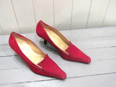 Escarpins daim rouge P 38 Maison 1.2.3 - Photo 1/4
