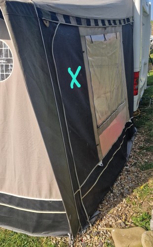 Right Side Door Panel for Isabella Ambassador Seed 1075 Awning - Marked X  photo