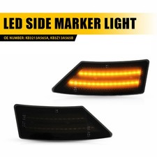 Front Fender Side Marker Lights Smoked Lens Amber LED Fit Ford 2019-2022 Ranger