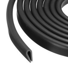 26.2ft U Rubber Edge Trim Fit for 4mm Edge, 6 mm x 10 mm Black