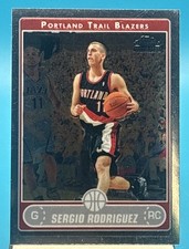 2006-07 Topps Chrome Sergio Rodriguez Rookie Card. rookie card picture
