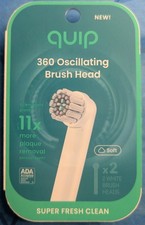 Quip 360 Oscillating brush Head Soft Super Fresh Clean 2 Brush Heads New