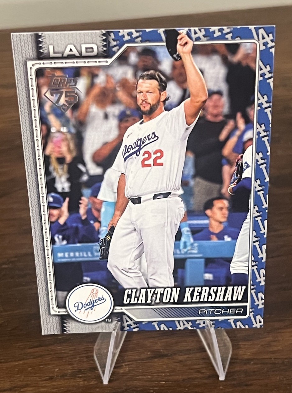 2026 Topps Series 1 #22 Clayton Kershaw Team Color Border Variation SP Dodgers