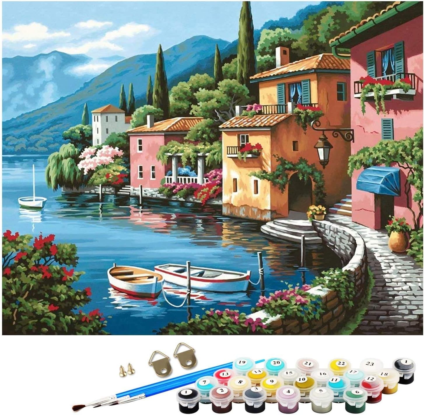 Painting by Number Kits for Adult, DIY Canvas Oil Painting Kit for Kids or Begi