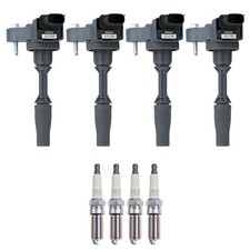 Denso 4 Ignition Coil 4 NGK Platinum Spark Plugs Kit For Equinox Malibu 2.0 L4