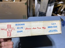 Headliner Green Gold Coupe Mustang 1965-1970 Classic Auto Trim Hard Top