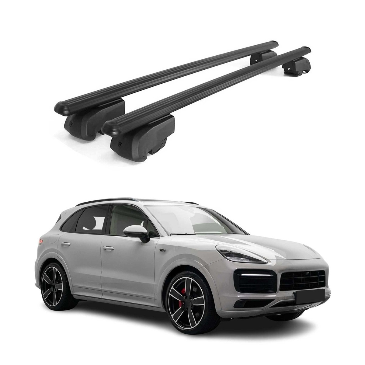 Lockable Roof Rack Cross Bars Carrier for Porsche Cayenne 2019