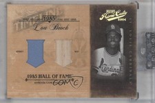 2004 Playoff Prime Cuts II Timeline Material Combo 6/20 Lou Brock #TL-58 HOF 0t2