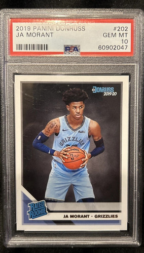 2019-20 Donruss Ja Morant Rated Rookie #202 PSA 10 GEM MINT, Quantity Available