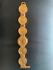 Orologio Vintage Gianni Versace Medusa Placcato Oro Anni 80 - Svizzero - Autentico