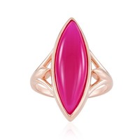 Cavill Ring Himbeer Chalzedon 6,46Ct 925 Silber RoséVergoldet Damen