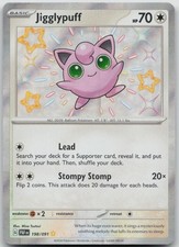 Jigglypuff 198/091 Shiny Rare Paldean Fates 2024 Pokemon Card NM