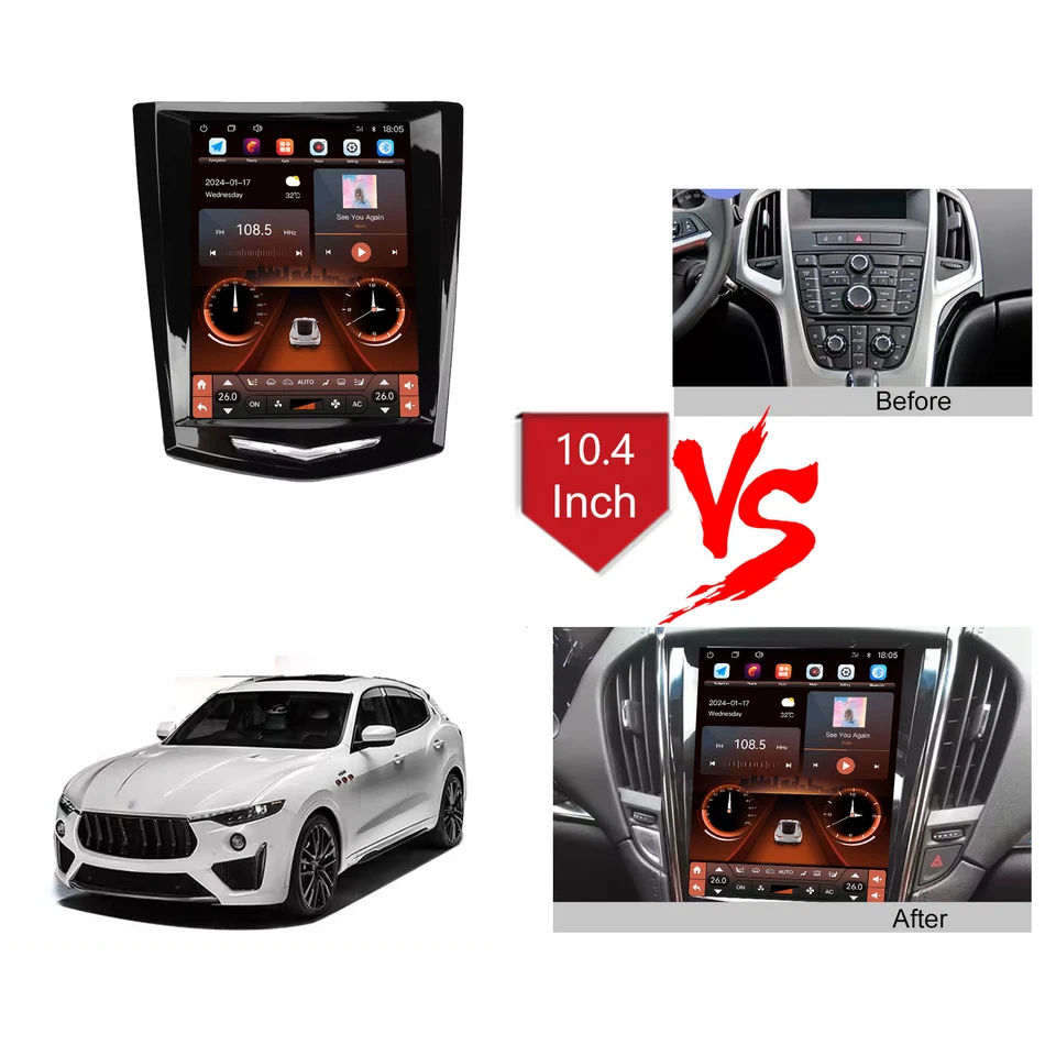10.4" Android 13 Tesla Radio GPS For Cadillac Escalade ATS XTS SRX CTS 2013-2018 Foto 3 de 4