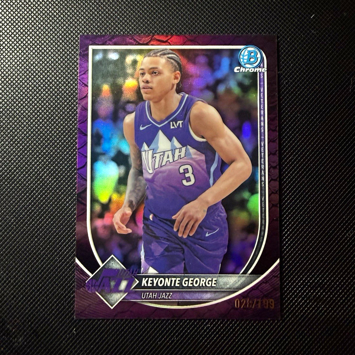 Topps 2025-26 Bowman Chrome Keyonte George #BCV-189 Utah Jazz /199