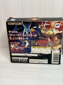 Sega Saturn Capcom Vampire Savior w/ 4MB RAM Cart Japan Import T-1229G CIB