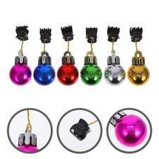 12PCS Christmas Facial Hair Baubles Beard Lights Beard Decoration Christmas