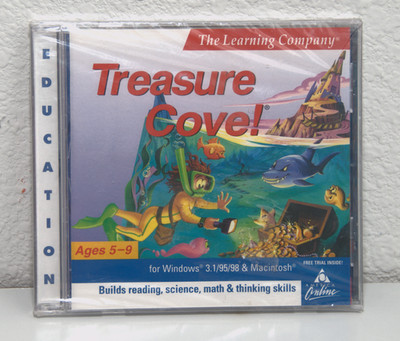 Treasure Cove! NEW Sealed CD-ROM The Learning Company Ages 5-9 Win 3.1 Mac