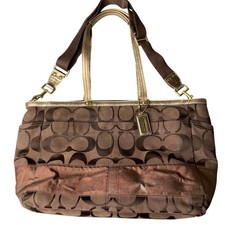 Coach F13803 Signature C X-Large Brown Canvas Diaper Tote/Travel Bag